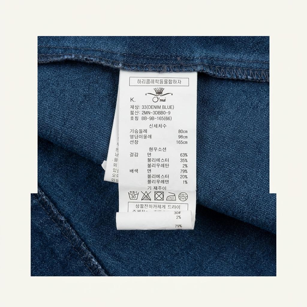 오즈세컨 배색 데님 셔츠 재킷 1