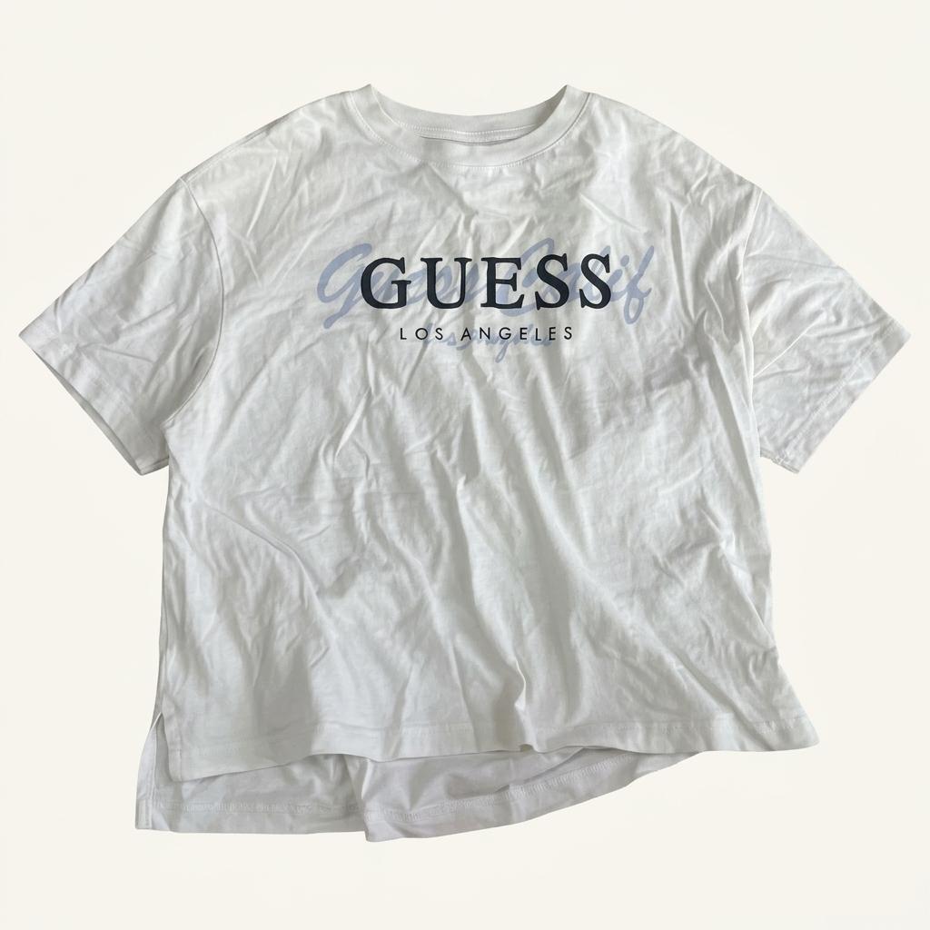 게스 GUESS 로고 그래픽 반팔 티셔츠 화이트 1