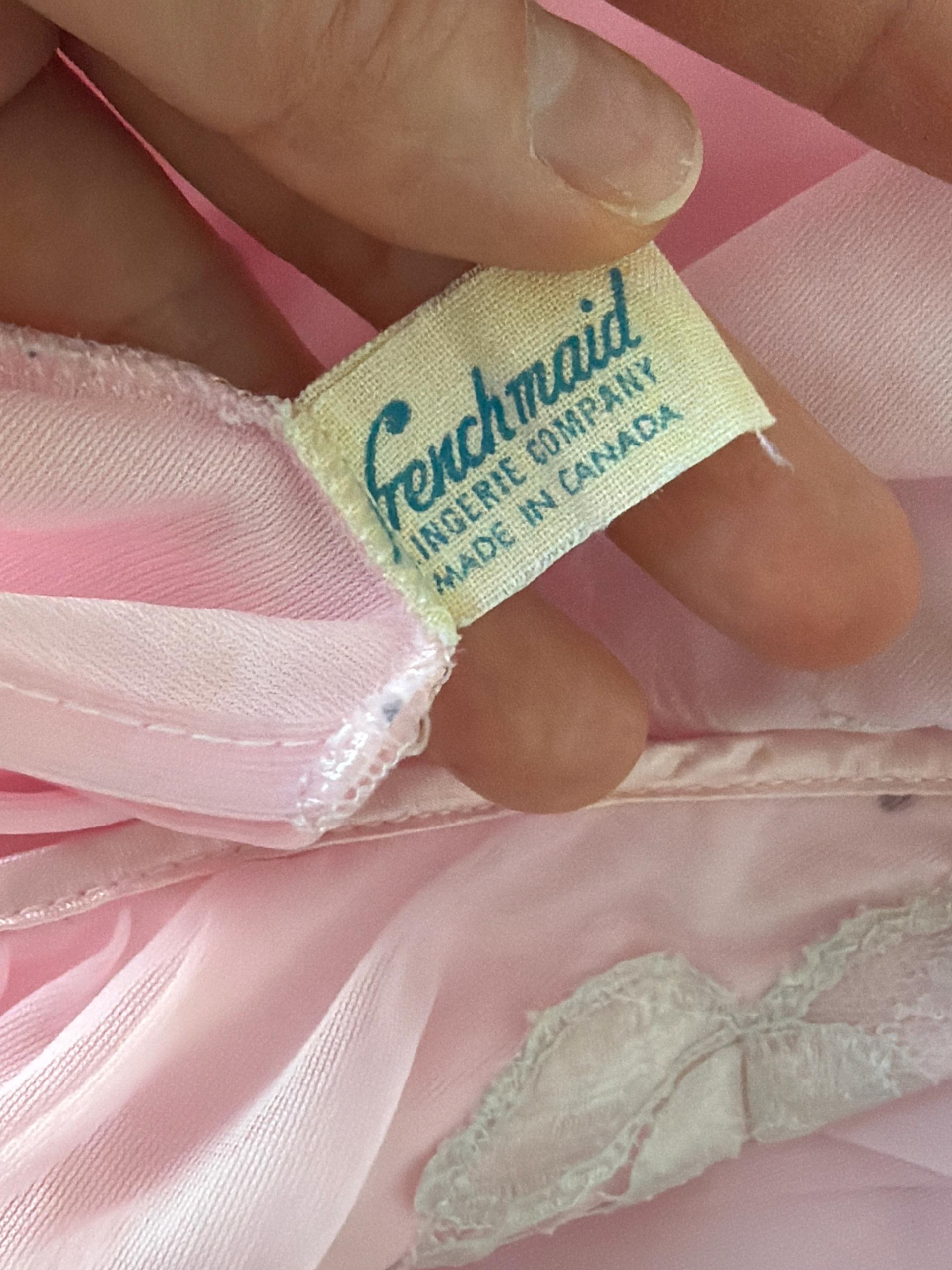 [Frenchmaid] 레이스 디테일 시폰 슬립 원피스 핑크 3