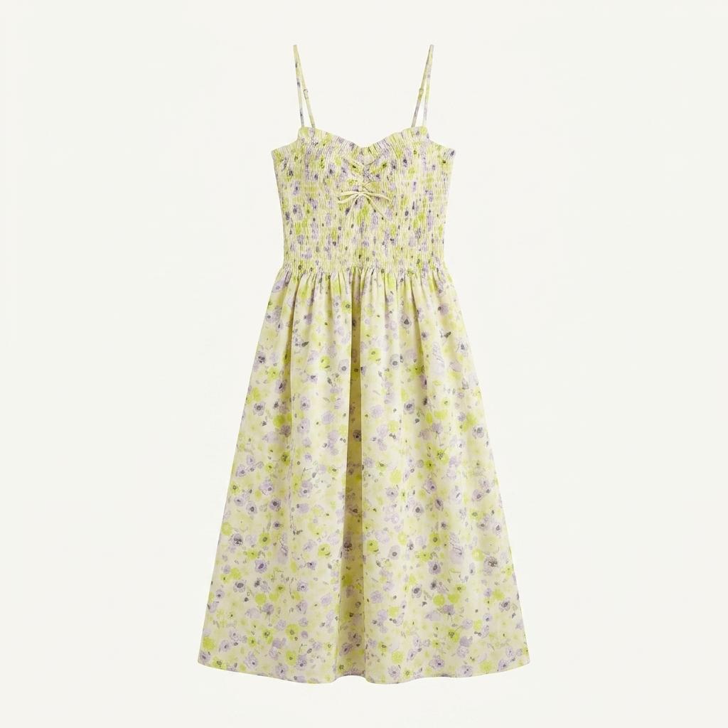 H&M 플로럴 뷔스티에 롱 원피스 1