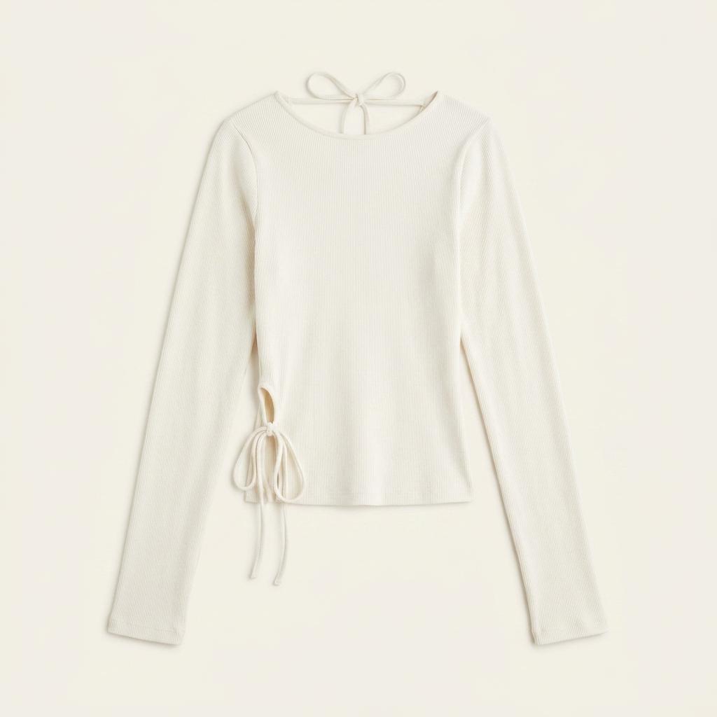 H&M 디바이드 백리스 코르셋 니트 티셔츠 1