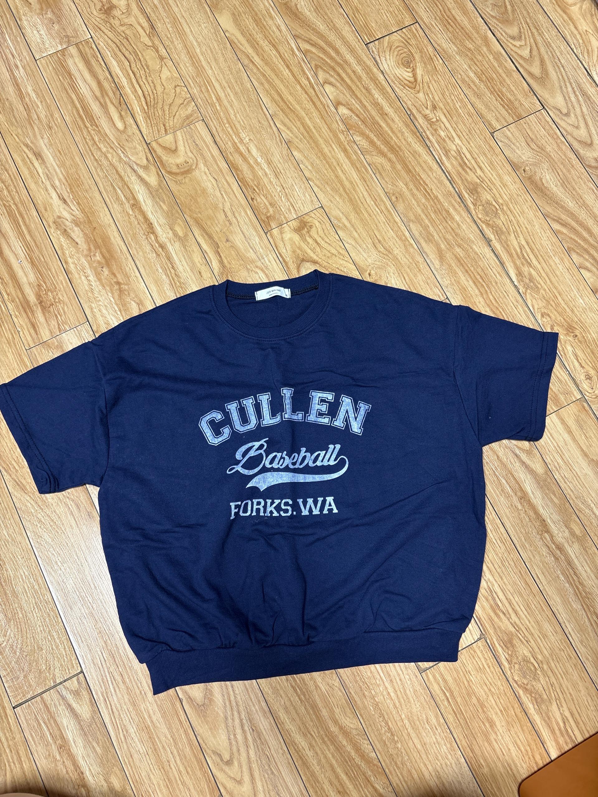 저메인 CULLEN 베이스볼 그래픽 반팔 티셔츠 네이비 5