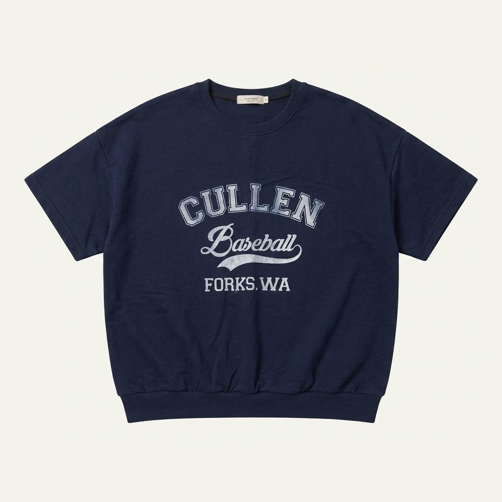 저메인 CULLEN 베이스볼 그래픽 반팔 티셔츠 네이비 1