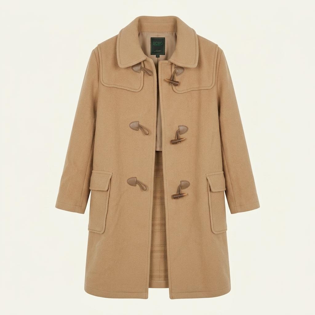 BCBG 베이지 울 혼방 더플코트 1
