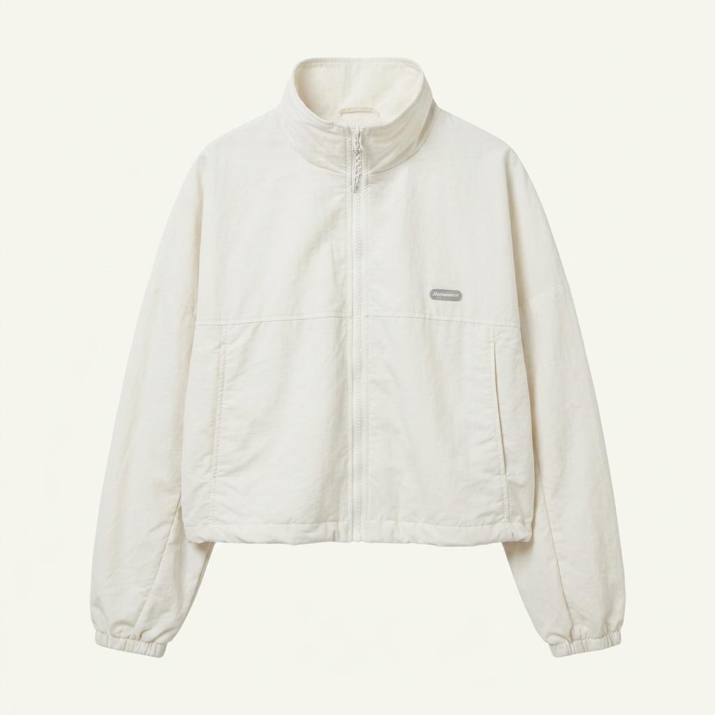 SPAO 크롭 바람막이 자켓 아이보리 1