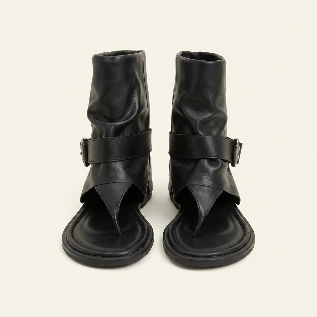 @357 Y쪼리 1.5cm 폴드오버 쪼리샌들 225 블랙-새상품 1