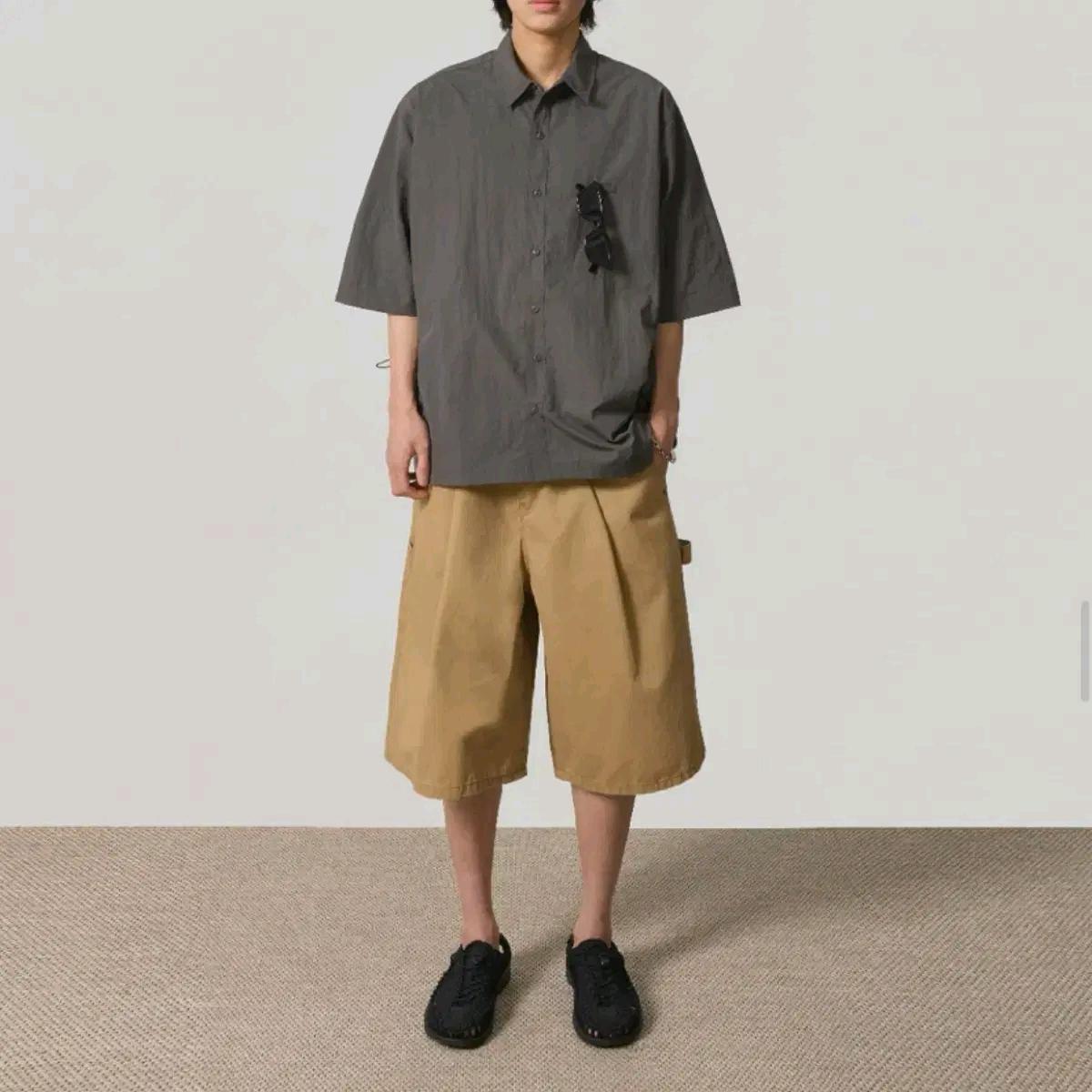 디미트리블랙-오버핏 컴포트 셔츠 1+1 (차콜/하늘색) XL 8