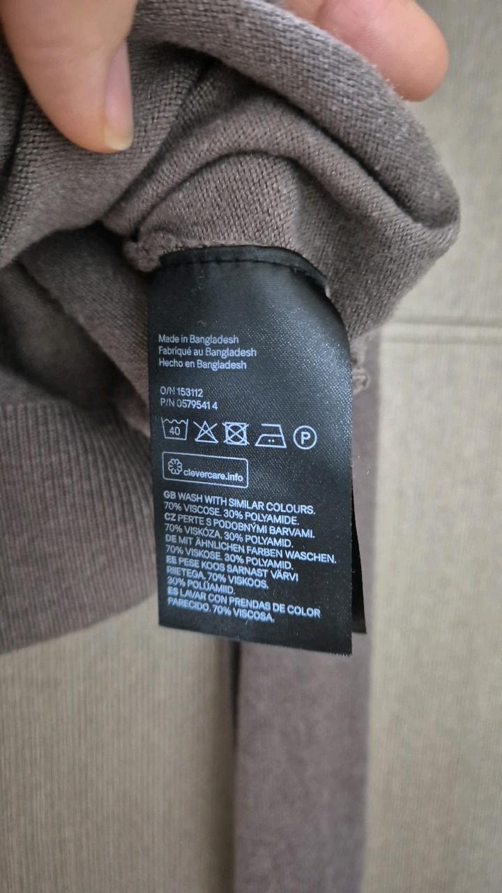 H&M  파인니트 가디건 브라운 3