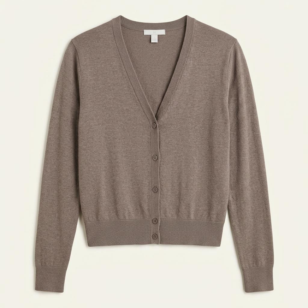 H&M  파인니트 가디건 브라운 1