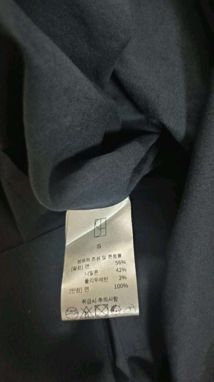 시에 코튼 블렌드 반팔 롱 원피스 네이비 4