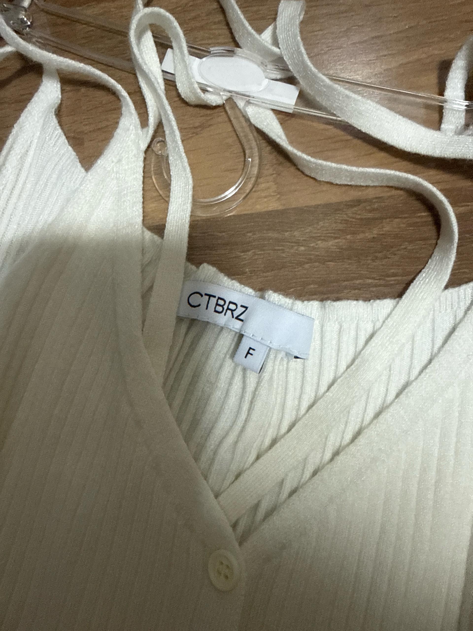 시티브리즈 아이보리 골지 슬리브리스 롱 원피스 3