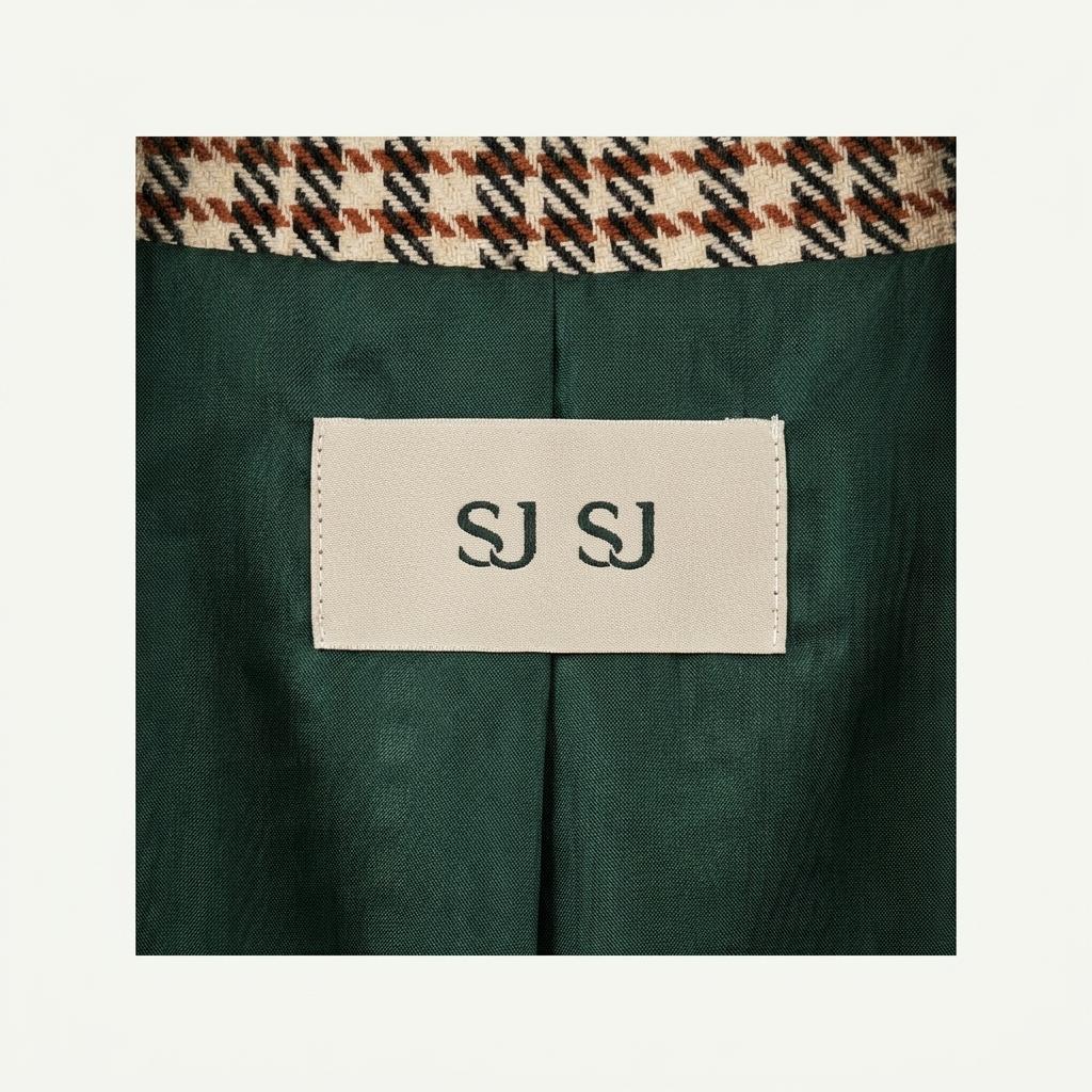 SJ SJ 하운드투스 체크 울 혼방 싱글 재킷 1