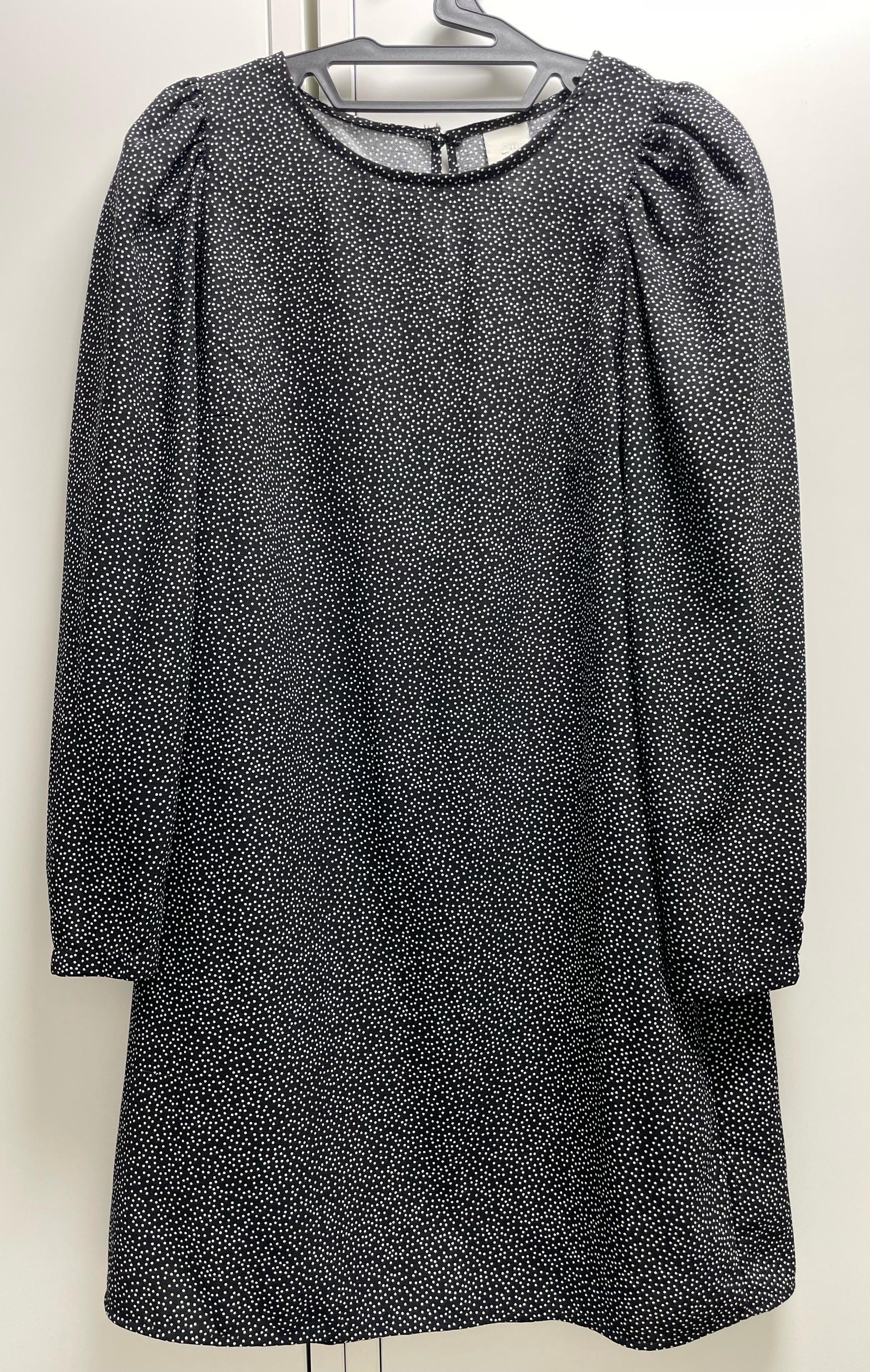 H&M 도트 패턴 퍼프 숄더 미니 원피스 2