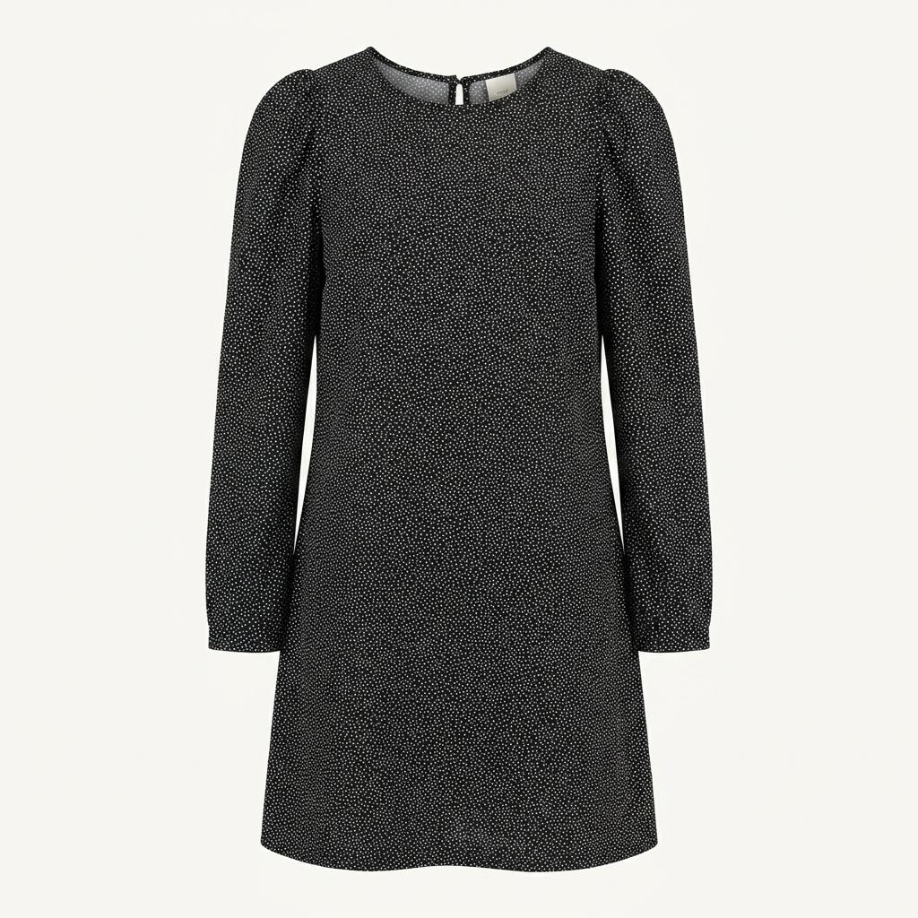 H&M 도트 패턴 퍼프 숄더 미니 원피스 1