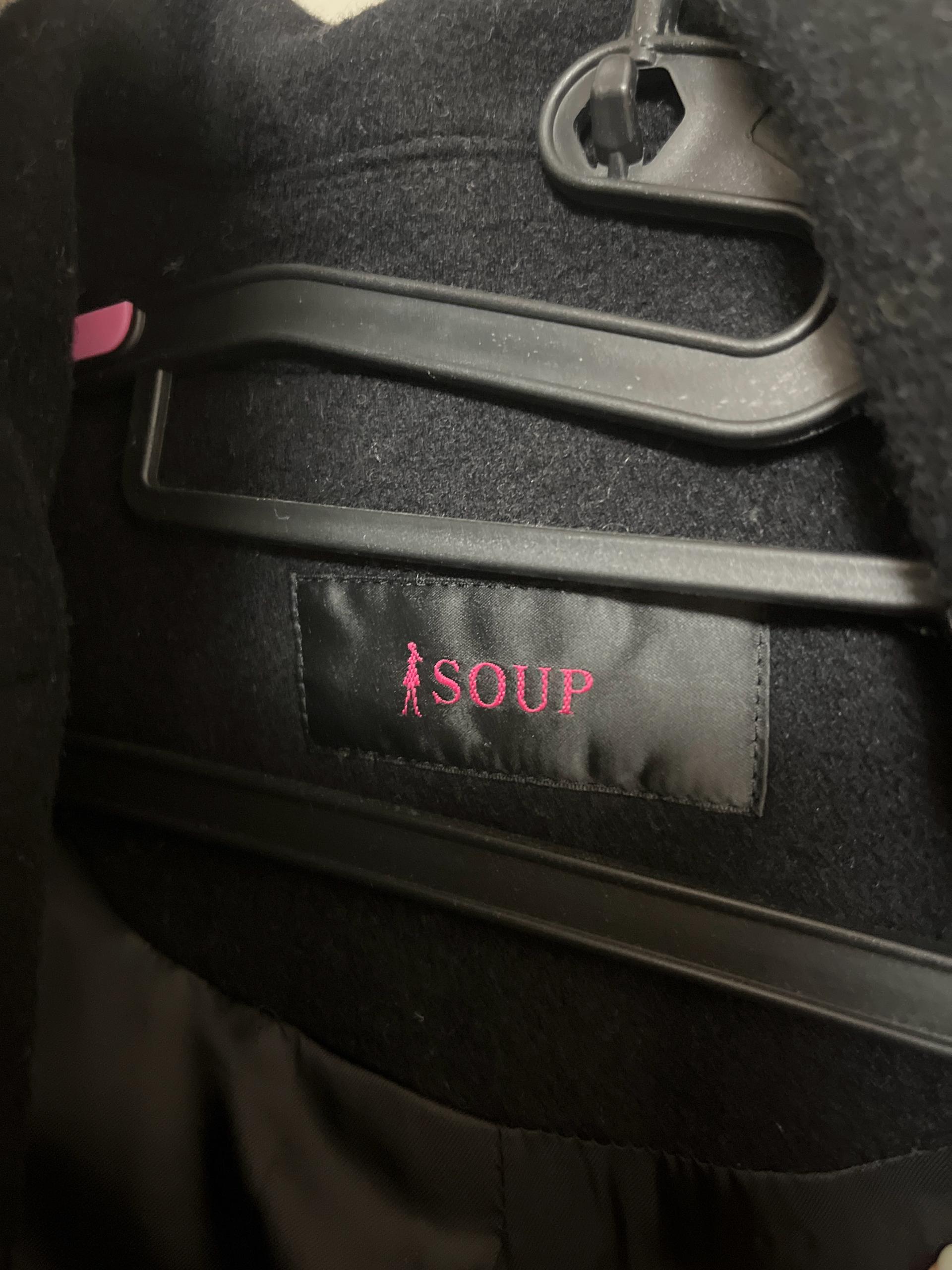 숲SOUP 베이직 싱글 버튼 롱코트 블랙 4