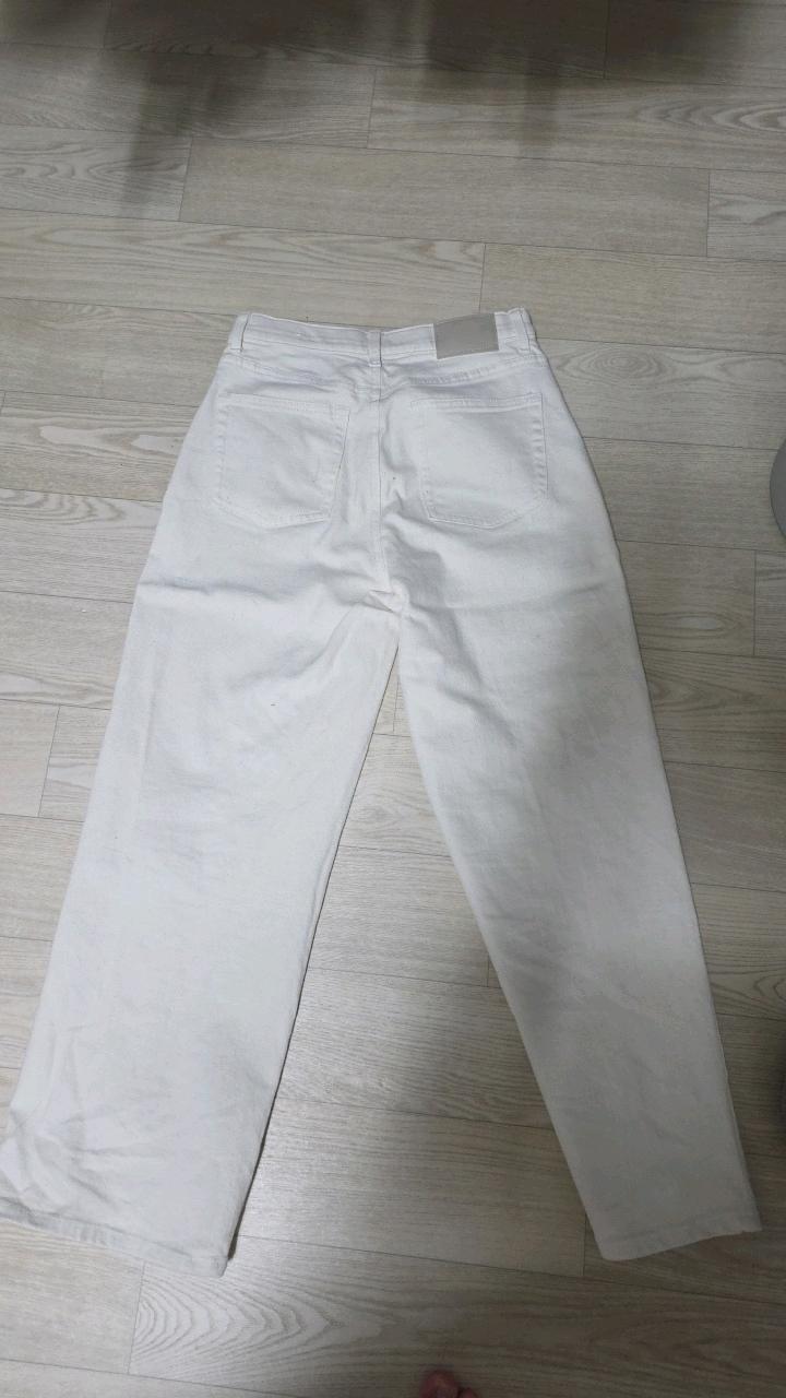 화이트 와이드 데님 팬츠 4