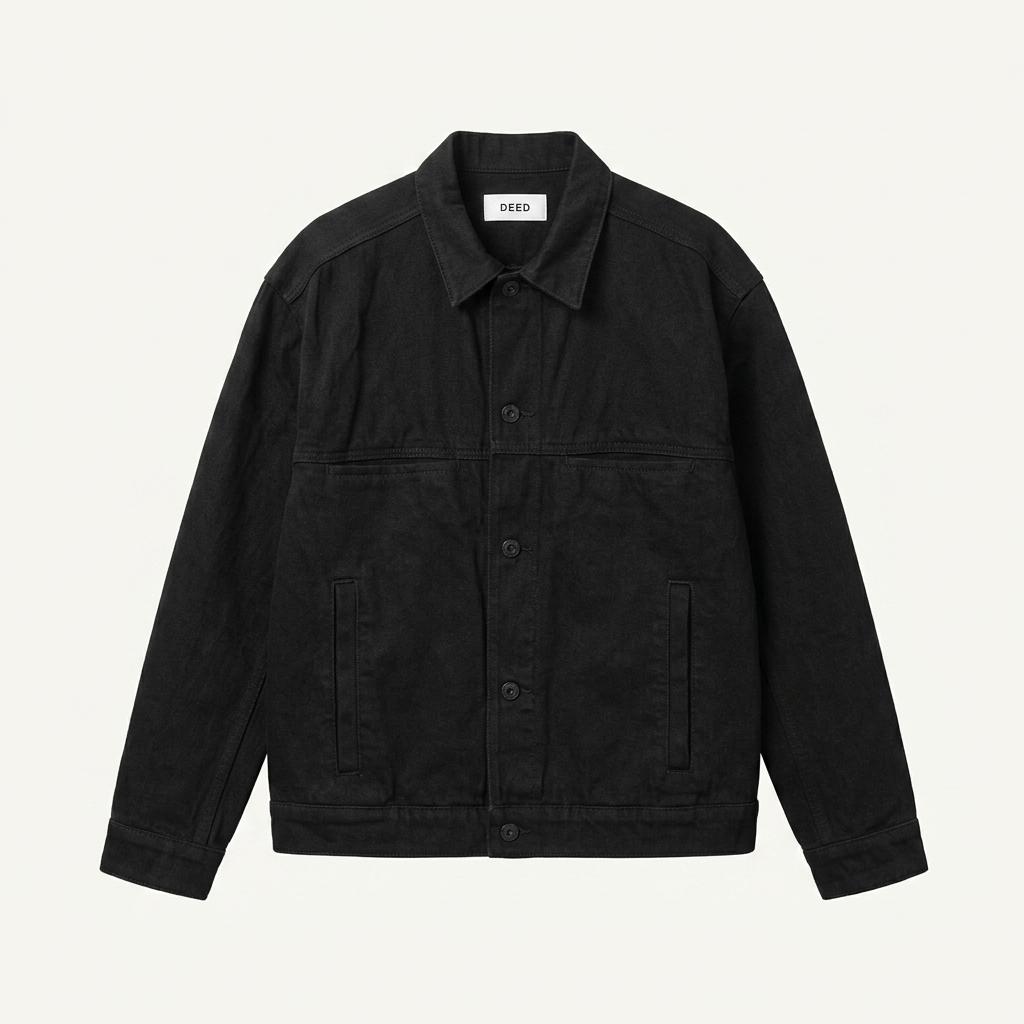 Crop French Detach Curve Jacket _ Black 1