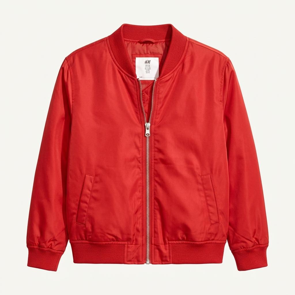 H&M 키즈 패치 레드 항공점퍼 1