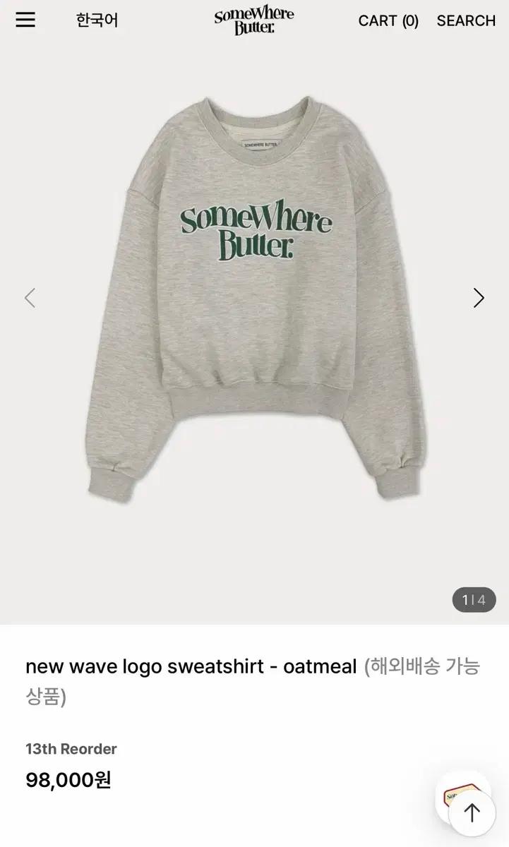썸웨어버터 뉴 웨이브 로고 스웻셔츠 맨투맨 3