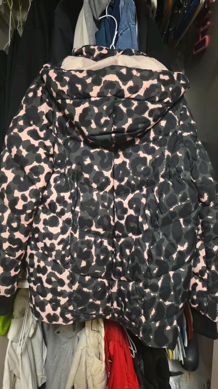 H&M 레오파드 핑크 블랙 패딩 점퍼 4