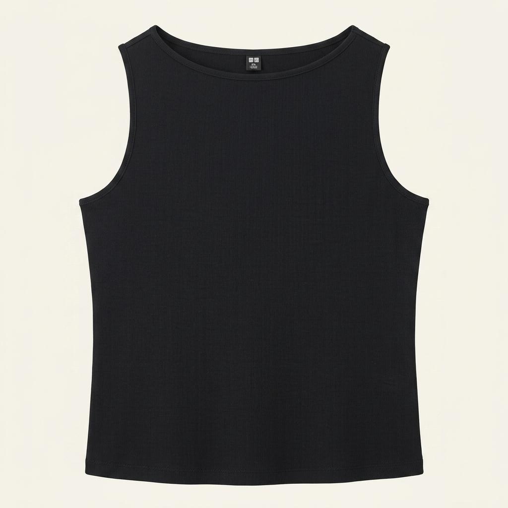 유니클로 보트넥 슬리브리스 블랙 3XL 1