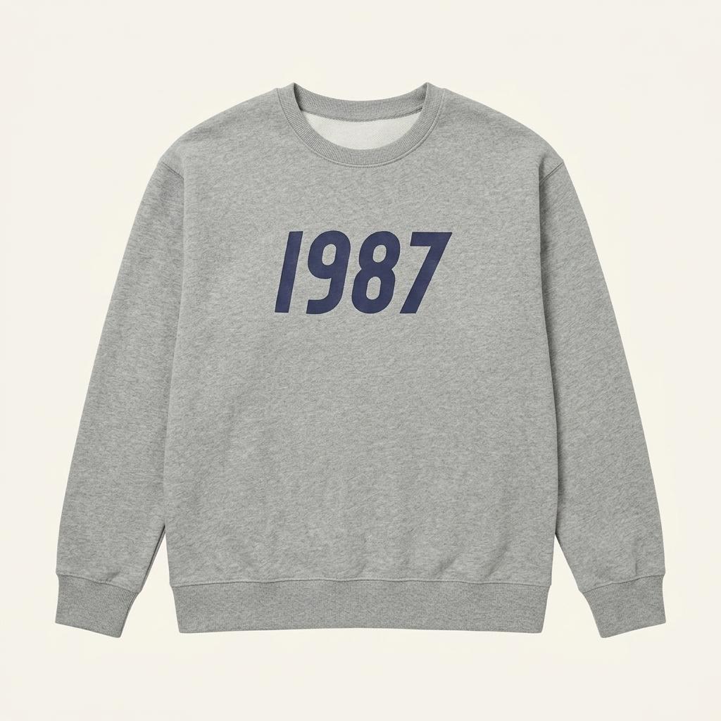 에잇세컨즈 1987 그래픽 맨투맨 티셔츠 그레이 1