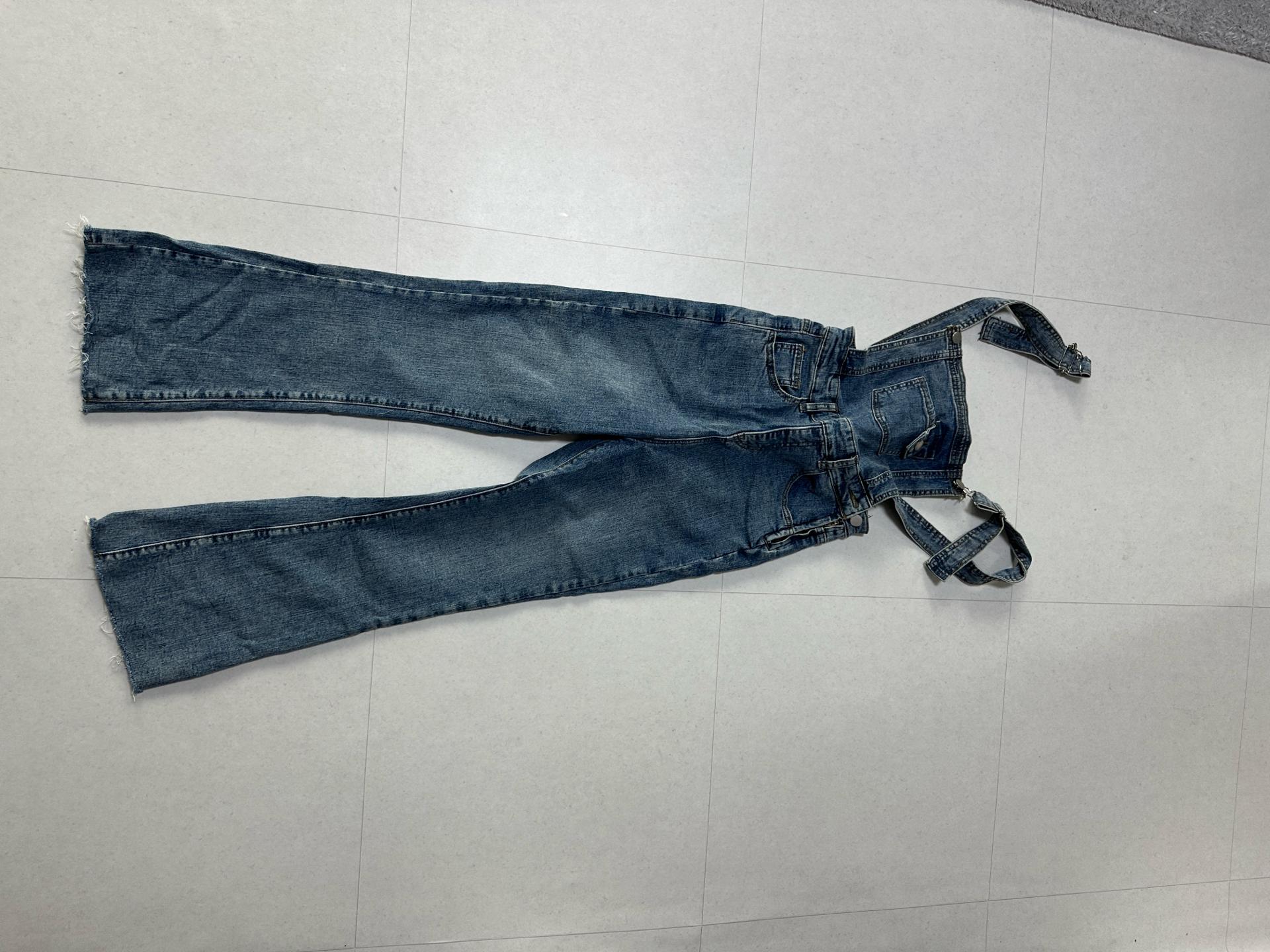 포클레인 데님 멜빵 부츠컷 팬츠 3