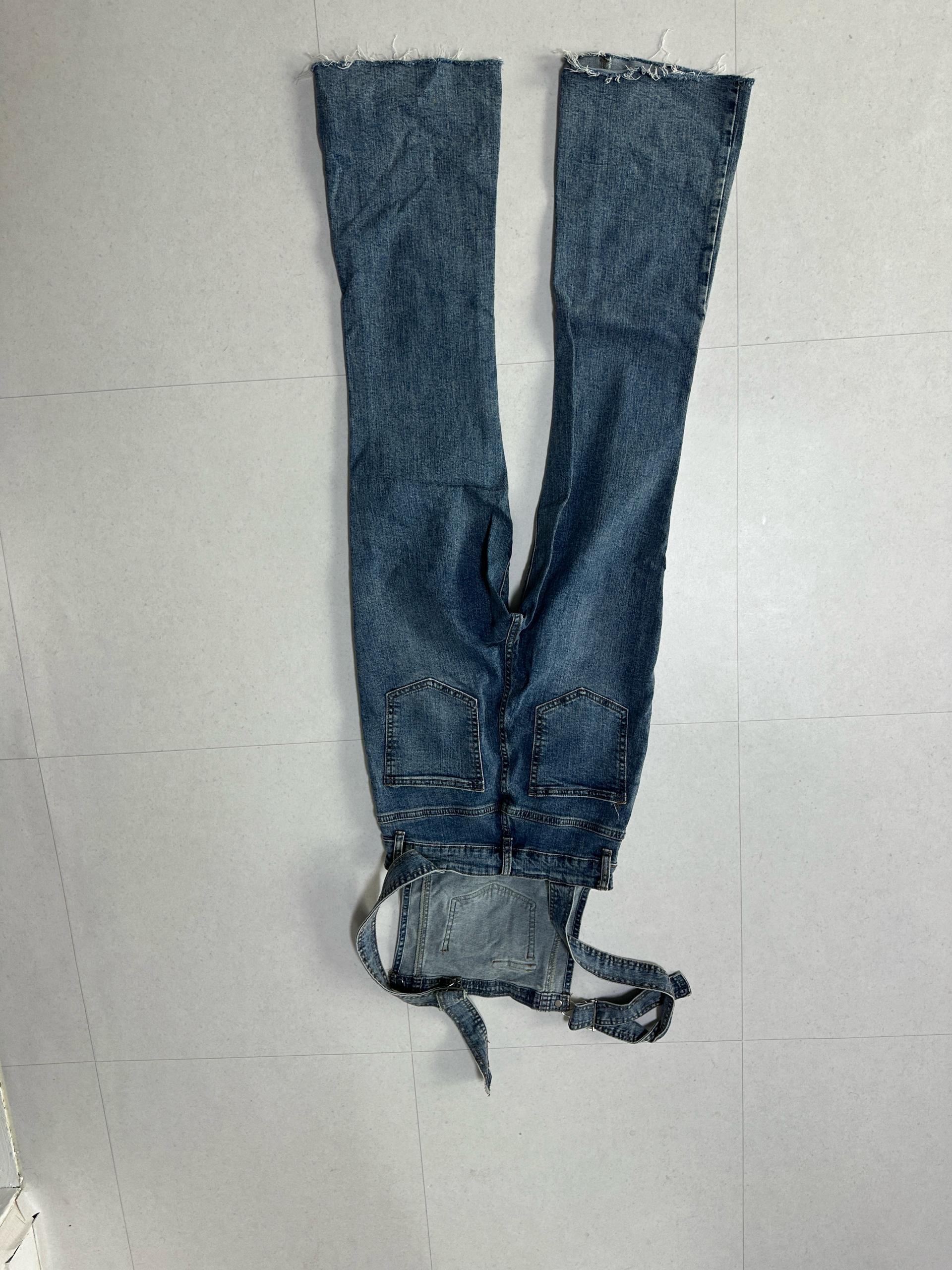 포클레인 데님 멜빵 부츠컷 팬츠 4