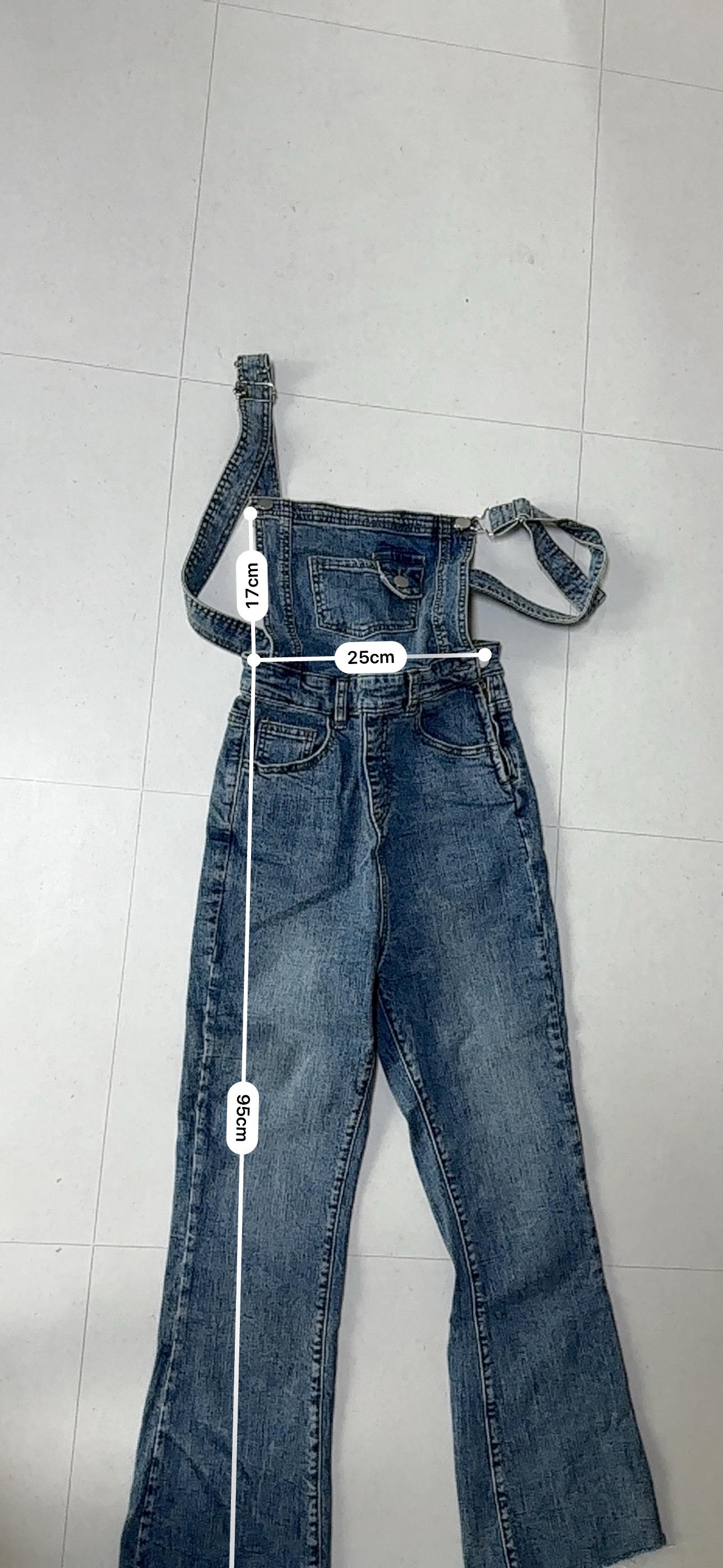 포클레인 데님 멜빵 부츠컷 팬츠 6