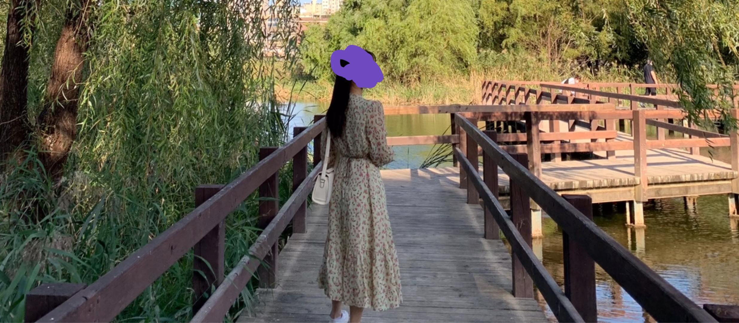 플라워 패턴 롱 원피스 5