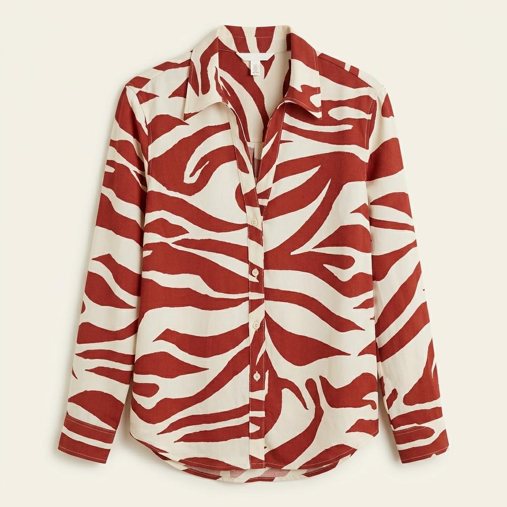 H&M 지브라 패턴 블라우스 S 1