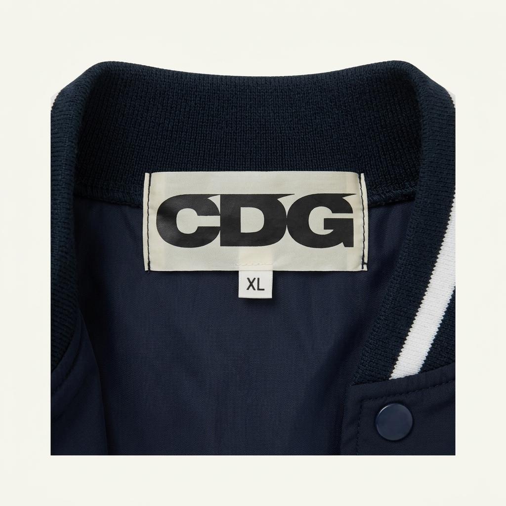 꼼데가르송 CDG 빅로고 나일론 코치 자켓 네이비 1