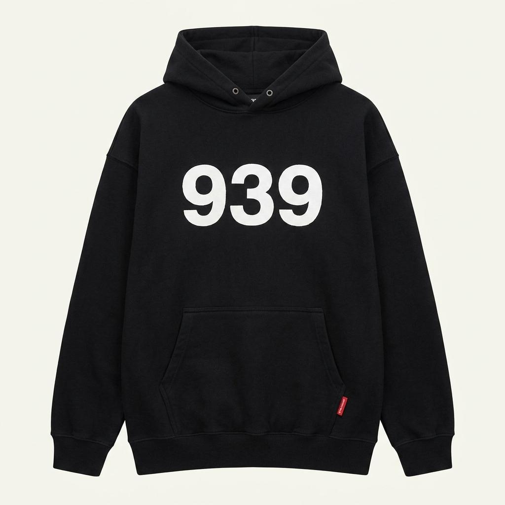 아카이브볼드 939 로고 후드티 블랙 1