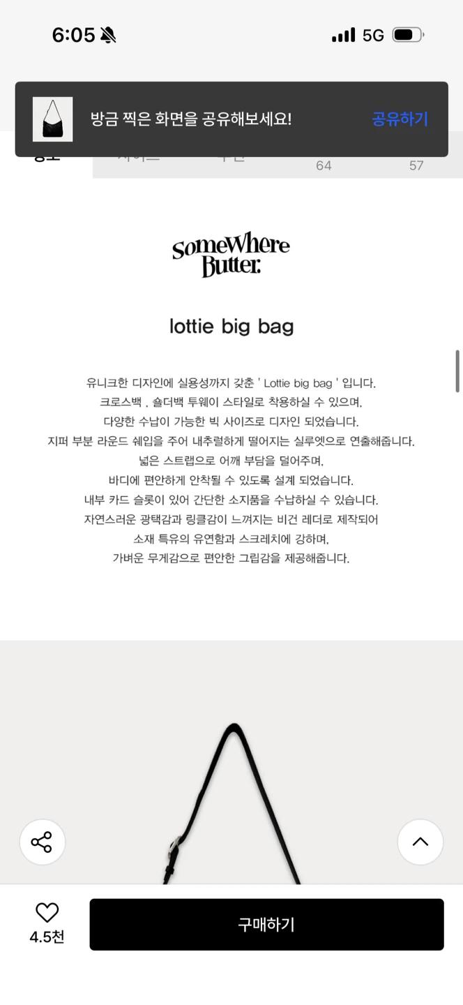 썸웨어버터 Lottie 빅백 블랙 4