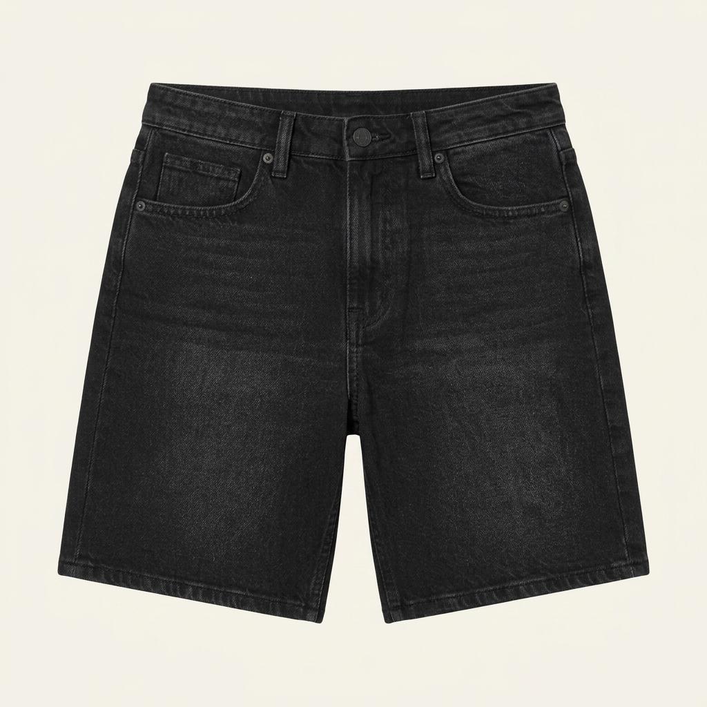 H&M 흑청 데님 하프 팬츠 반바지 1