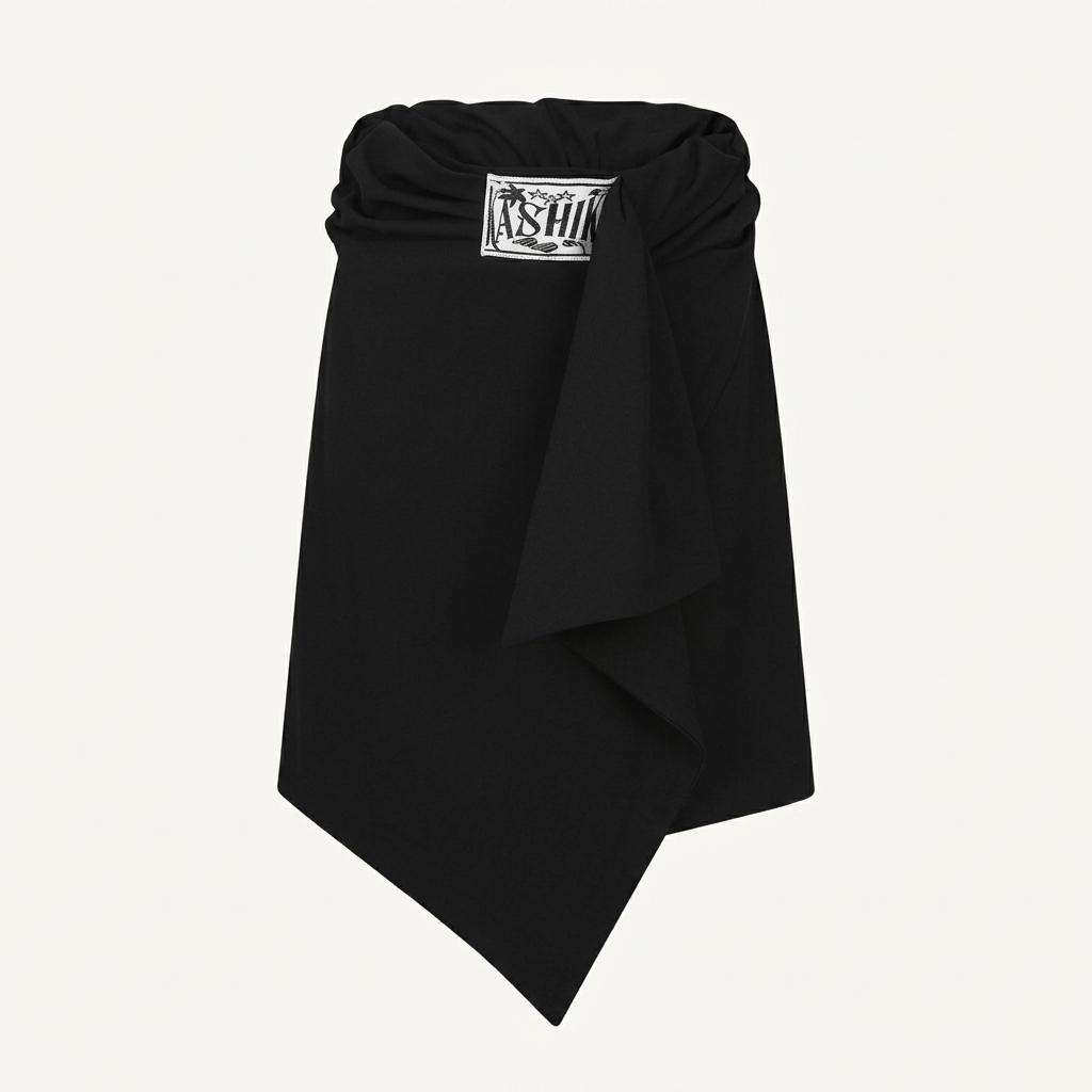 카시코 Embroied Patch Draped Wrap 스커트 1