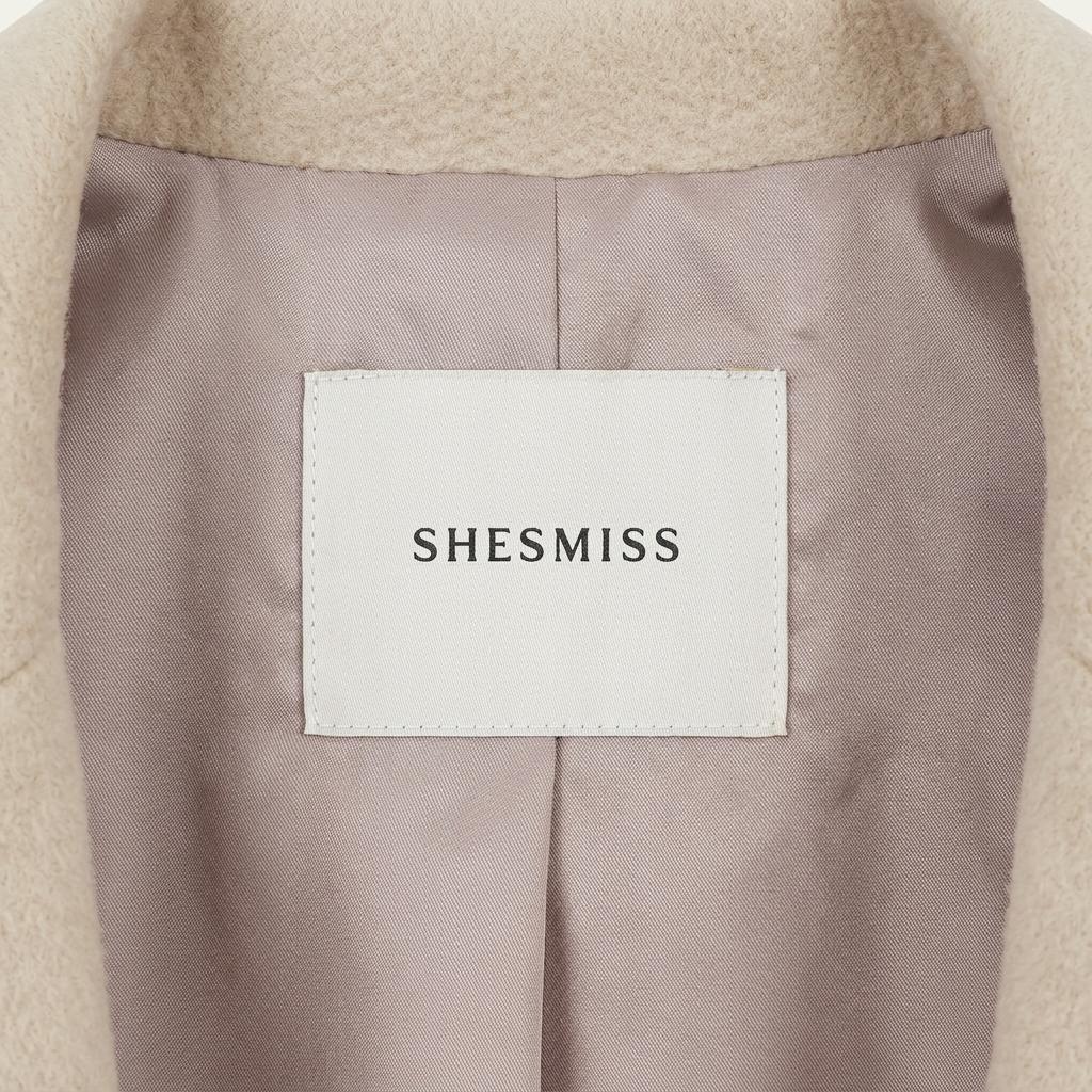 쉬즈미스(shesmiss) 캐시미어 혼방 싱글 코트 베이지 1