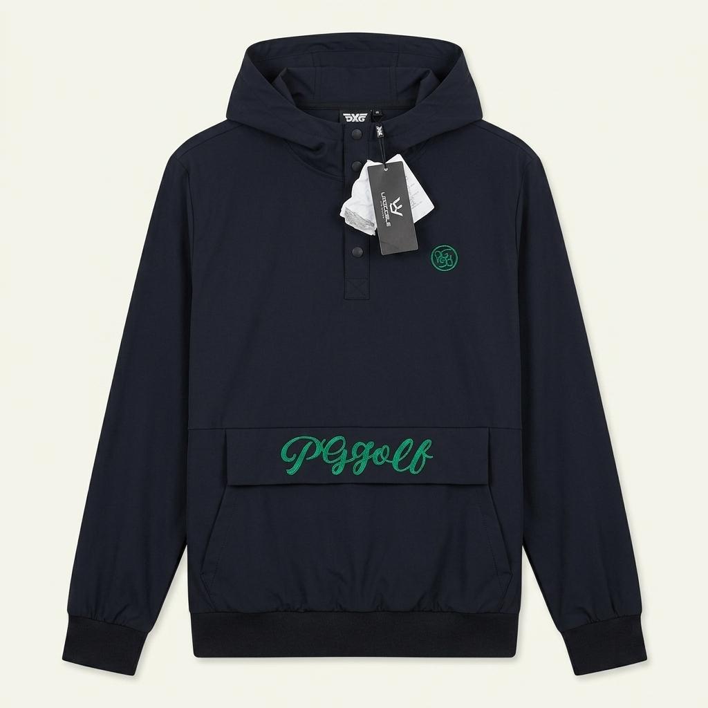 파리게이츠 PGgolf 블랙 하프집업 아노락 바람막이 1