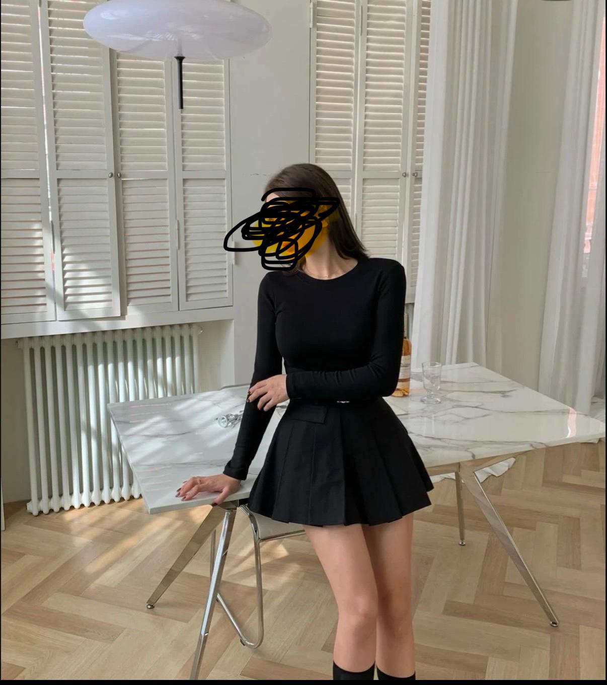 NUKE 플리츠 포켓 미니스커트 블랙 쥬드마켓 5