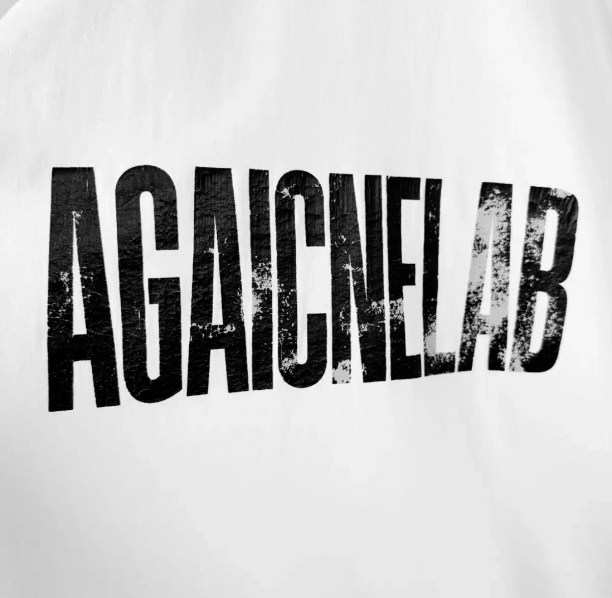 [2] 발렌시아가 AGAICNELAB 로고 라지핏 반팔 티셔츠 화이트 6