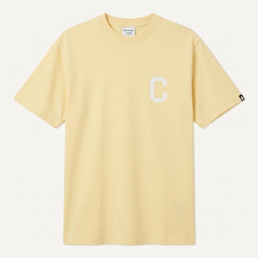 커버낫 C 로고 반팔 티셔츠 옐로우 1