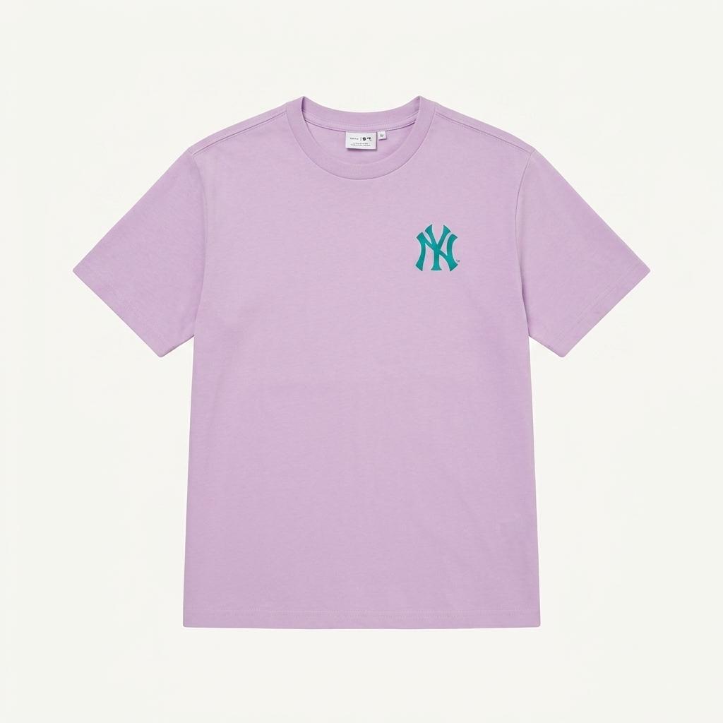 MLB 뉴욕양키스 로고 반팔 티셔츠 라벤더 키즈165 1