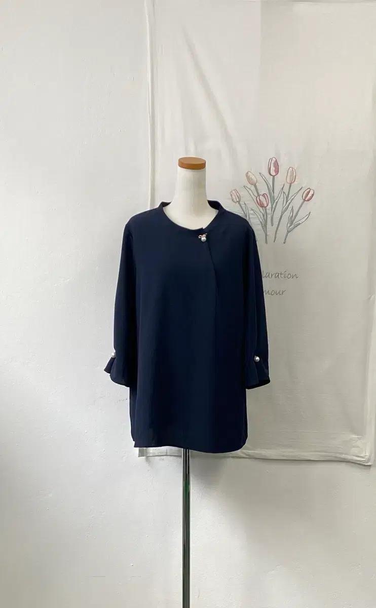 진주 장식 포인트 쉬폰 블라우스 336 2