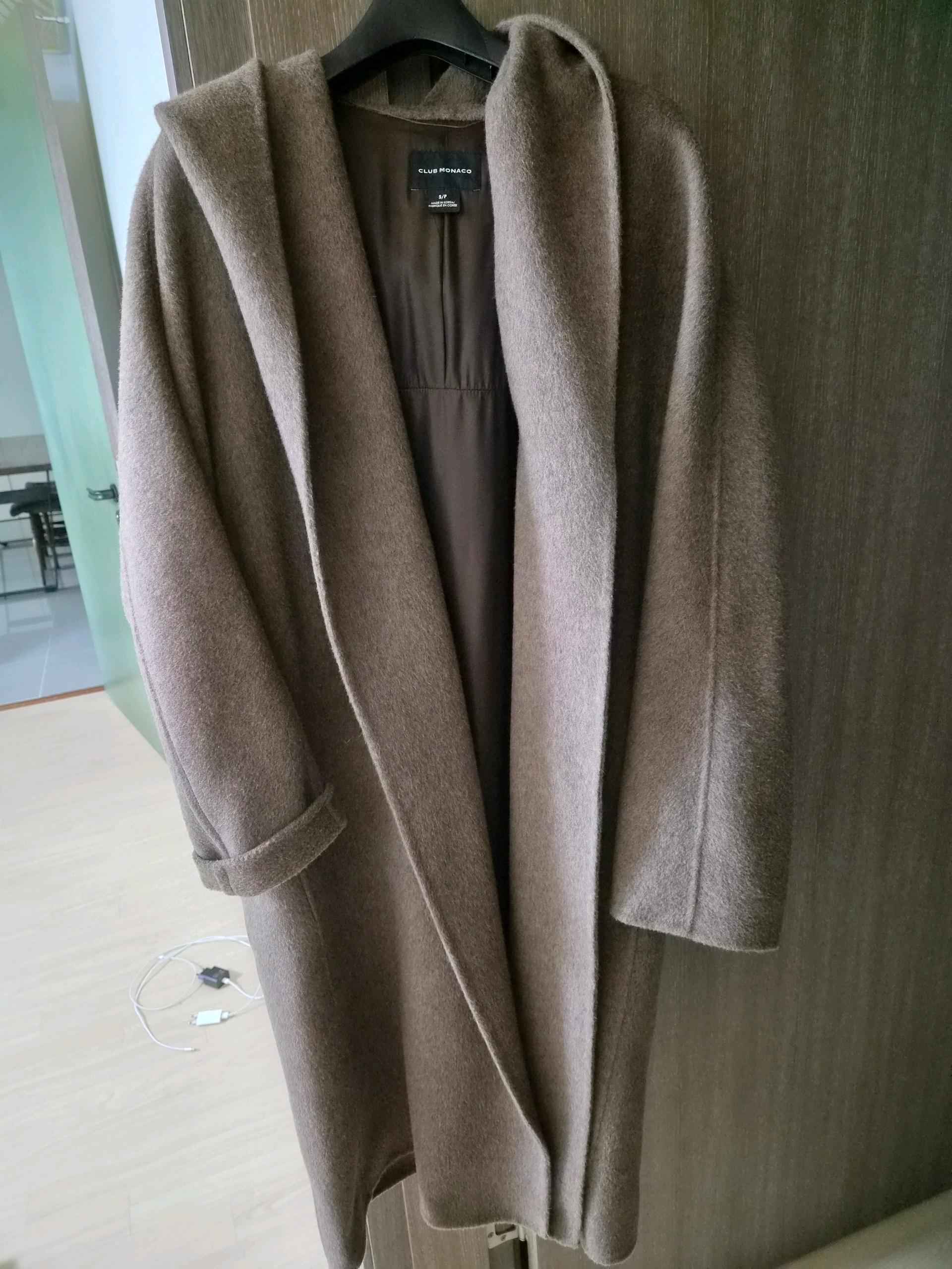 클럽모나코 울 캐시미어 혼방 후드 코트 s 3