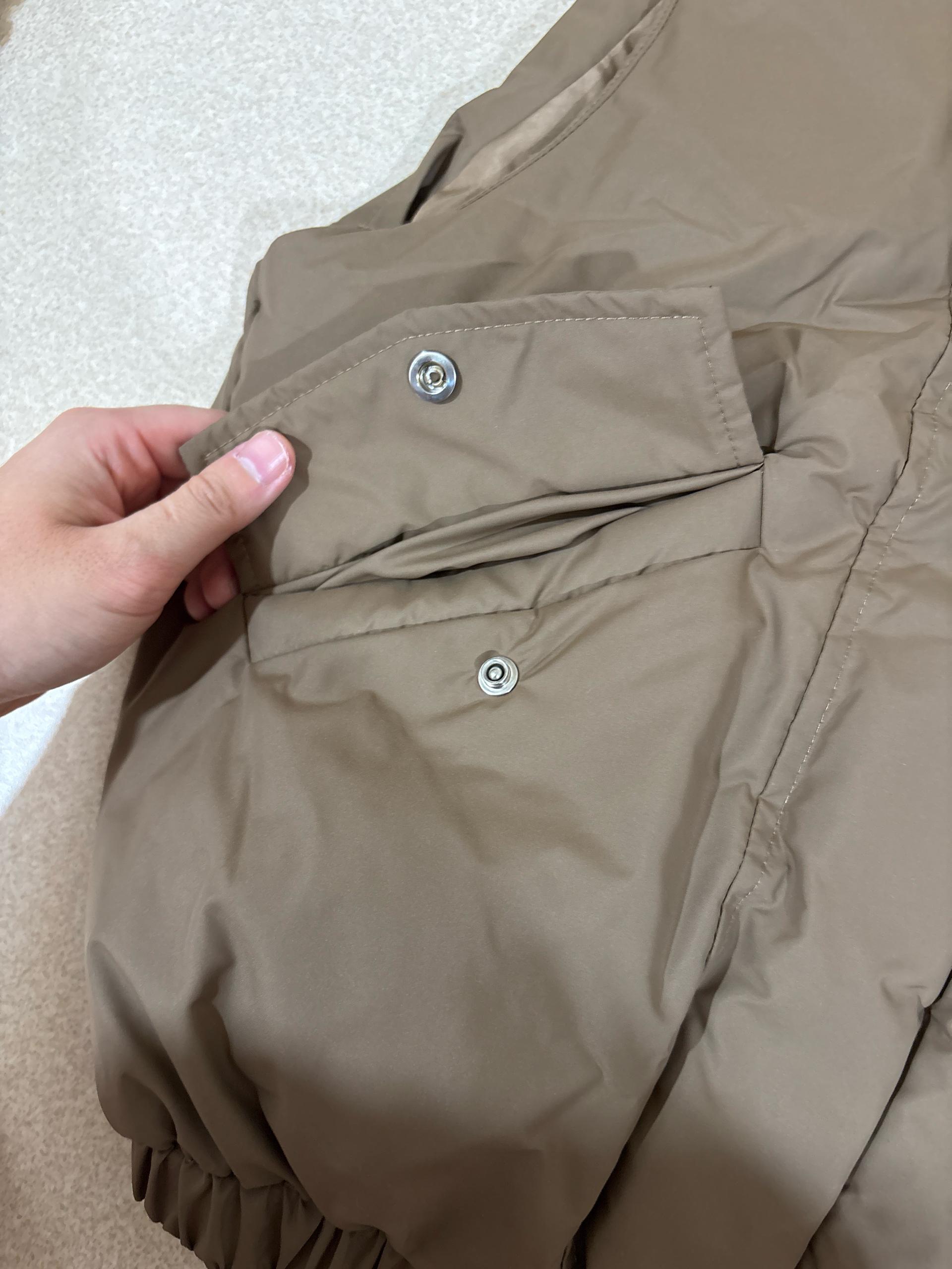 오버핏 하이넥 패딩 조끼 브라운 4