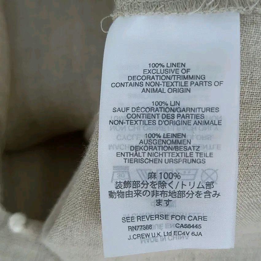 제이크루 여성 춘하 9부소매 린넨 블라우스 베이지 (HU43835) 6