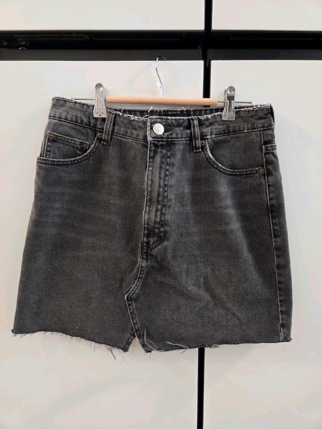 ZARA)  흑청 데님 스커트 30 3
