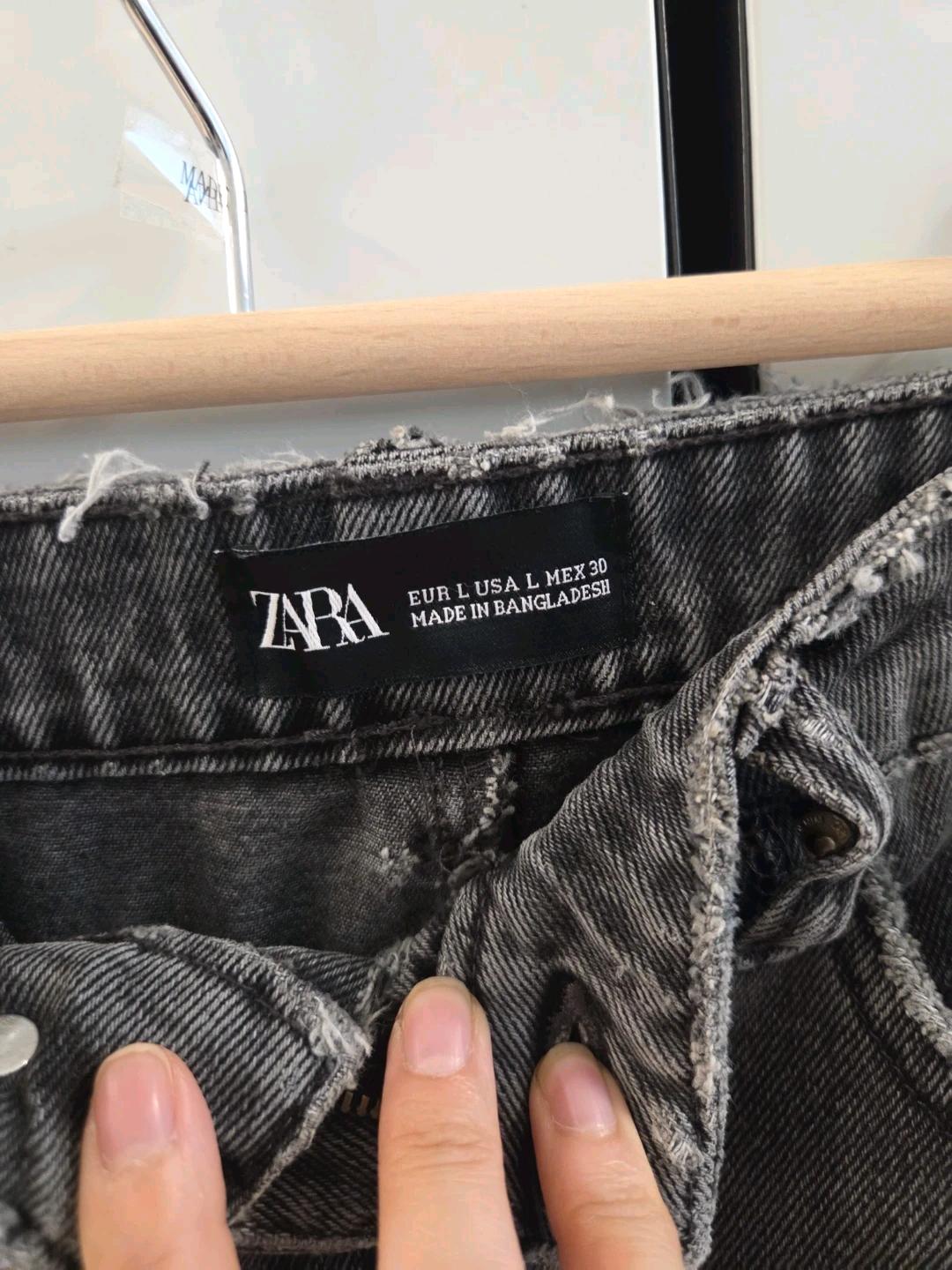 ZARA)  흑청 데님 스커트 30 5