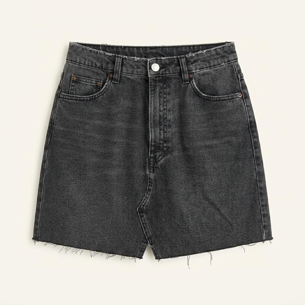 ZARA)  흑청 데님 스커트 30 1