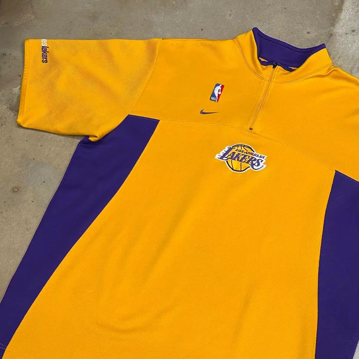 XL 나이키 팀 LA 레이커스 쿼터 짐 에슬레틱 져지 2
